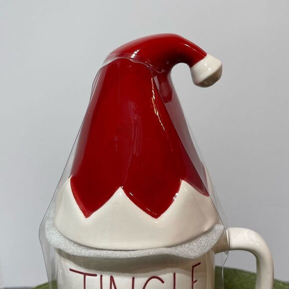 Rae Dunn Jingle Bells Mug with Topper NWT - Picture 7 of 7